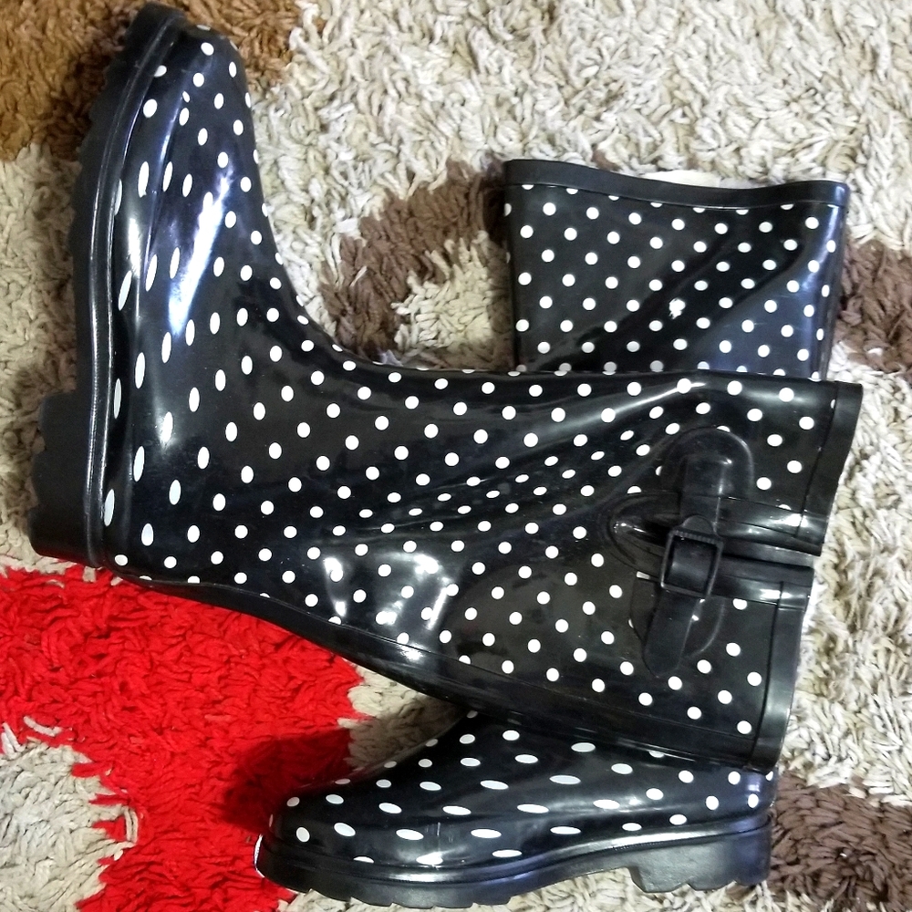 Poker Dot👢 Rain Boot - Picture 2 of 6